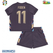 England Phil Foden #11 Bortedraktsett Barn EM 2024 Kortermet (+ Korte bukser)